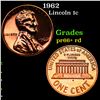 Image 1 : Proof 1962 Lincoln Cent 1c Grades Gem+= Proof Red