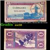 Image 1 : Military Payment Certificate (MPC)  Series 681 10c Cents Grades Choice AU/BU Slider