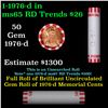 Image 1 : Shotgun Lincoln 1c roll, 1976-d 50 pcs Bank Wrapper.