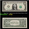 Image 1 : **Star Note** 2009 $1 Green Seal Federal Reserve Note  Grades vf++