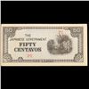 Image 2 : 1942 Philippines 50 Centavos Japanese WWII Invasion Currency Grades Gem CU