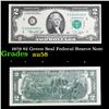 Image 1 : 1976 $2 Green Seal Federal Reseve Note Grades Choice AU/BU Slider