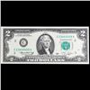 Image 2 : 1976 $2 Green Seal Federal Reseve Note Grades Choice AU/BU Slider
