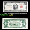 1953 $2 Red Seal United States Note Grades Choice AU