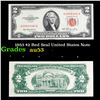 1953 $2 Red Seal United States Note Grades Select AU