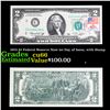 Image 1 : 1976 $2 Federal Reserve Note 1st Day of Issue, with Stamp Grades Gem+ CU