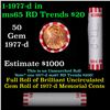 Image 1 : Shotgun Lincoln 1c roll, 1977-d 50 pcs Bank Wrapper.