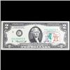 Image 2 : 1976 $2 Federal Reserve Note 1st Day of Issue, with Stamp Grades Gem CU