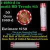 Image 1 : Shotgun Lincoln 1c roll, 1980-d 50 pcs Bank Wrapper.