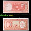 Image 1 : 1960 ND Chile 10 Centesimos on 100 Pesos Oveprrint Provisional Issue Banknote P# 127a Grades Choice 