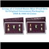 Image 1 : Group of 2 United States Mint Proof Sets 1988-1989 10 coins