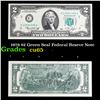 Image 1 : 1976 $2 Green Seal Federal Reseve Note Grades Gem CU