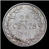 Image 3 : 1961 Silver Liberia Quarter 25c Grades Choice AU