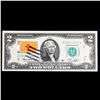 Image 2 : 1976 $2 Federal Reserve Note 1st Day of Issue, with Stamp Grades Gem CU