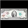 Image 2 : 1976 $2 Federal Reserve Note 1st Day of Issue, with Stamp Grades Gem CU