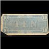 Image 3 : 1864 $10 Confederate Note, T68 Grades xf details