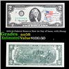 Image 1 : 1976 $2 Federal Reserve Note 1st Day of Issue, with Stamp Grades Choice AU/BU Slider