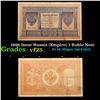 Image 1 : 1898 Issue Russia (Empire) 1 Ruble Note Grades vf+