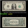 Image 1 : **Star Note** 1969 $1 Green Seal Federal Reserve Note  Grades Select AU