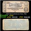 Image 1 : 1864 $10 Confederate Note, T68 Grades vf++