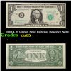 Image 1 : 1963A $1 Green Seal Federal Reserve Note  Grades Gem CU