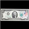 Image 2 : 1976 $2 Federal Reserve Note 1st Day of Issue, with Stamp Grades Gem CU