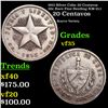 Image 1 : 1915 Silver Cuba 20 Centavos 20c Rare Fine Reeding KM-13.1 Grades vf++