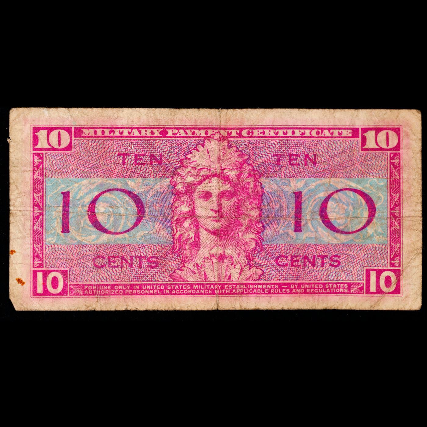 Military Payment Certificate MPC Series 521 10c Grades Vf military-payment-certificate-mpc-series-521-10c-grades-vf