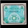 Image 3 : 1944 France 2 Francs "Flag Ticket" WWII Allied Military Currency Grades Choice AU/BU Slider