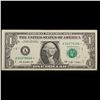 Image 2 : **Star Note** 2009 $1 Green Seal Federal Reserve Note  Grades Gem+ CU