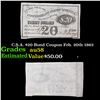 Image 1 : C.S.A. $20 Bond Coupon Feb. 20th 1863 Grades Choice AU/BU Slider
