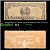 Image 1 : 1943 Philippines 5 Pesos Japanese WWII Invasion Currency Grades f, fine