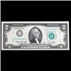 Image 2 : 1976 $2 Green Seal Federal Reseve Note Grades Gem CU