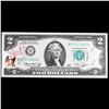Image 2 : 1976 $2 Federal Reserve Note 1st Day of Issue, with Stamp Grades Gem CU