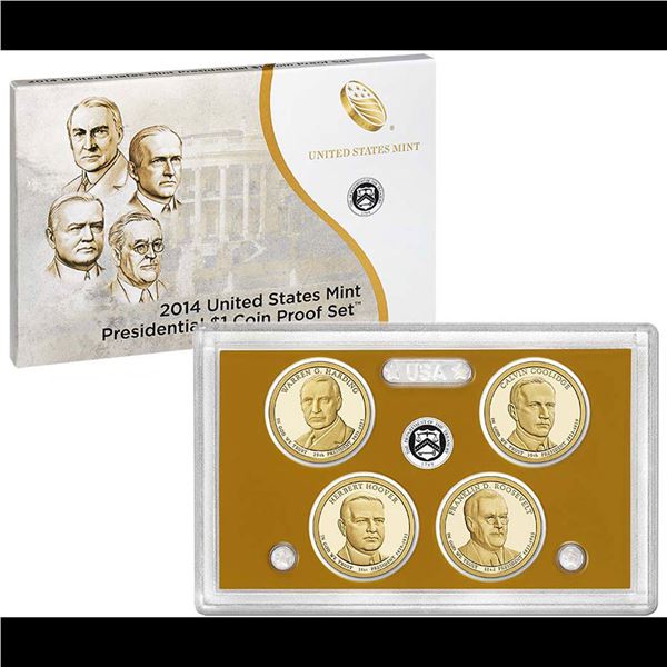 2014 Presidential Dollar Proof Set 5 Coins Inside