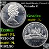 Image 1 : 1965 Small Beads, Pointed 5 Canada Dollar $1 Grades GEM++ PL