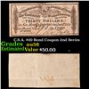 Image 1 : C.S.A. $30 Bond Coupon 2nd Series Grades Choice AU/BU Slider