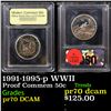 Image 1 : Proof 1991-1995-p WWII Modern Commem Half Dollar 50c Graded GEM++ Proof Deep Cameo By USCG