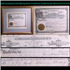 Image 1 : ***Auction Highlight*** 1904 Occidental Gold Mining Stock Certificate Professionally Mounted & Frame