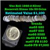 Image 1 : unc Roosevelt 10c roll, 1948-d 50 pcs