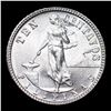 Image 2 : 1944D Silver Philippines 10 Centavos 10C KM-181 Grades GEM Unc