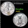 Image 1 : 1944D Silver Philippines 10 Centavos 10C KM-181 Grades GEM Unc