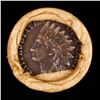 Image 3 : Mixed small cents 1c orig shotgun roll, 1917-d Wheat Cent, 1863 Indian Cent other end, Brinks Wrappe