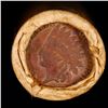 Image 2 : Mixed small cents 1c orig shotgun roll, 1919-s Wheat Cent, 1863 Indian Cent other end, Brinks Wrappe
