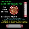 Image 1 : Shotgun Lincoln 1c roll, 1976-d 50 pcs Bank Wrapper.
