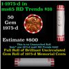 Image 1 : Shotgun Lincoln 1c roll, 1975-d 50 pcs Bank Wrapper.