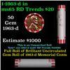 Image 1 : Shotgun Lincoln 1c roll, 1963-d 50 pcs Bank Wrapper.