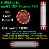 Image 1 : Shotgun Lincoln 1c roll, 1962-d 50 pcs Bank Wrapper.