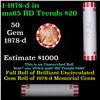 Image 1 : Shotgun Lincoln 1c roll, 1978-d 50 pcs Bank Wrapper.