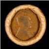 Image 2 : Mixed small cents 1c orig shotgun roll, 1917-d Wheat Cent, 1887 Indian Cent other end, Brinks Wrappe